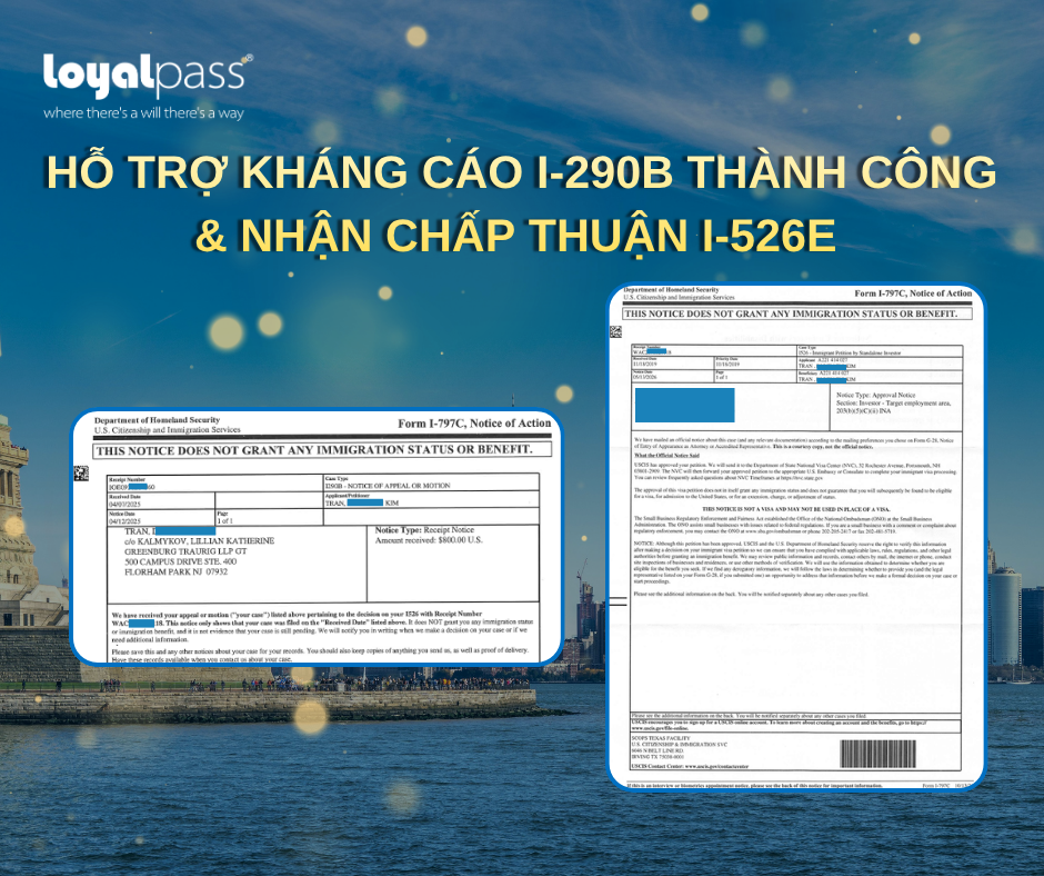 Hồ sơ I-90B được chấp thuận